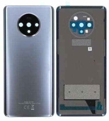 Back Glass Panel for Oneplus 7T Frosted Silver with Camera Lens Module and Self Adhesive Tape - EGFix Back Glass Panel for Oneplus 7T Frosted Silver with Camera Lens Module and Self Adhesive Tape - EGFix